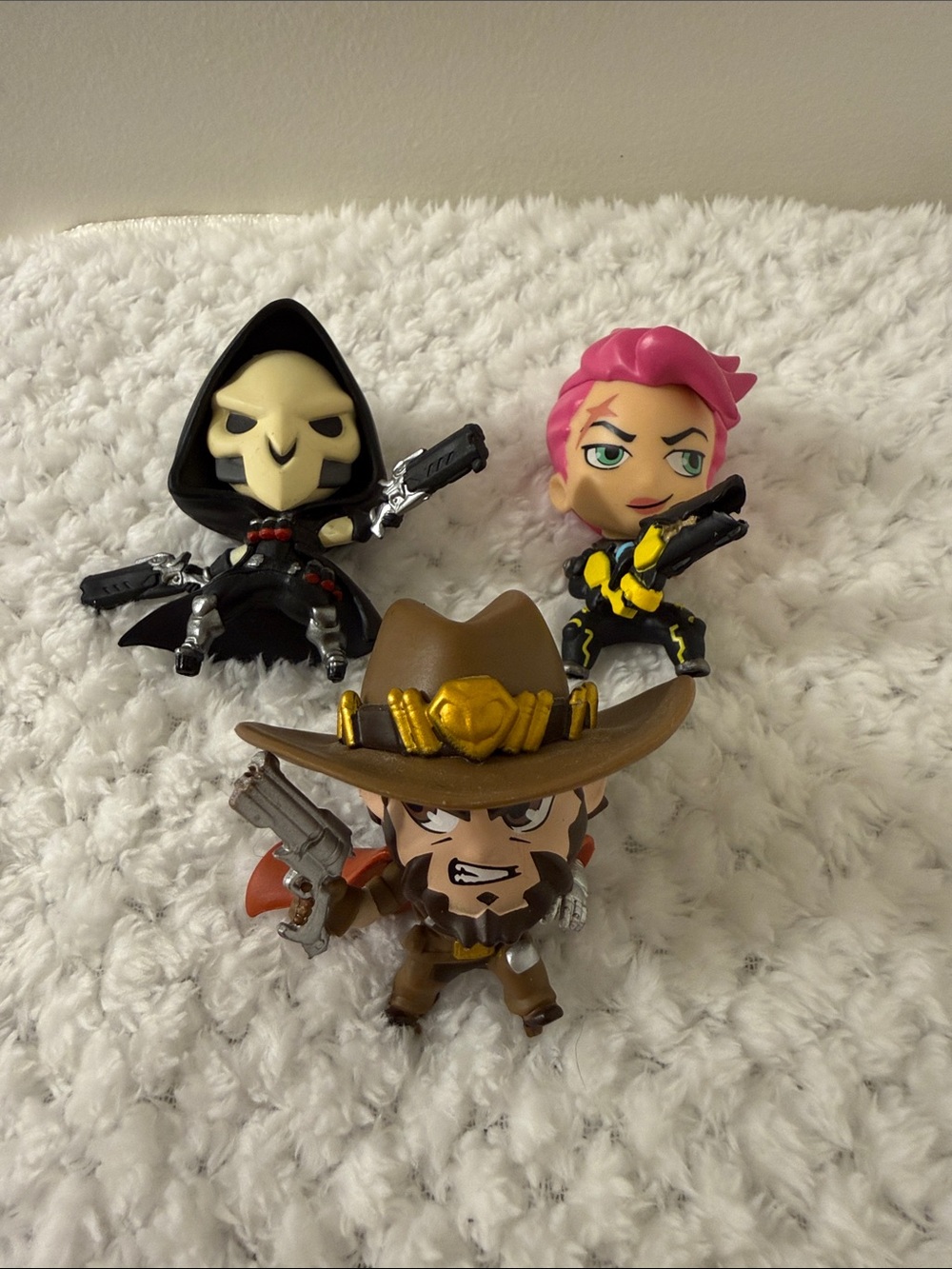 Overwatch Cute But Deadly Action Figure Toy Lot Blizzard Zarya, Cassidy, Reaper